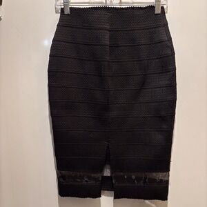 Express Black Skirt Size XS/1P 26" X 25" Slit